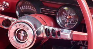 Red interior 1965 Ford Mustang coupe