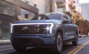 Ford F-150 Lightning driving